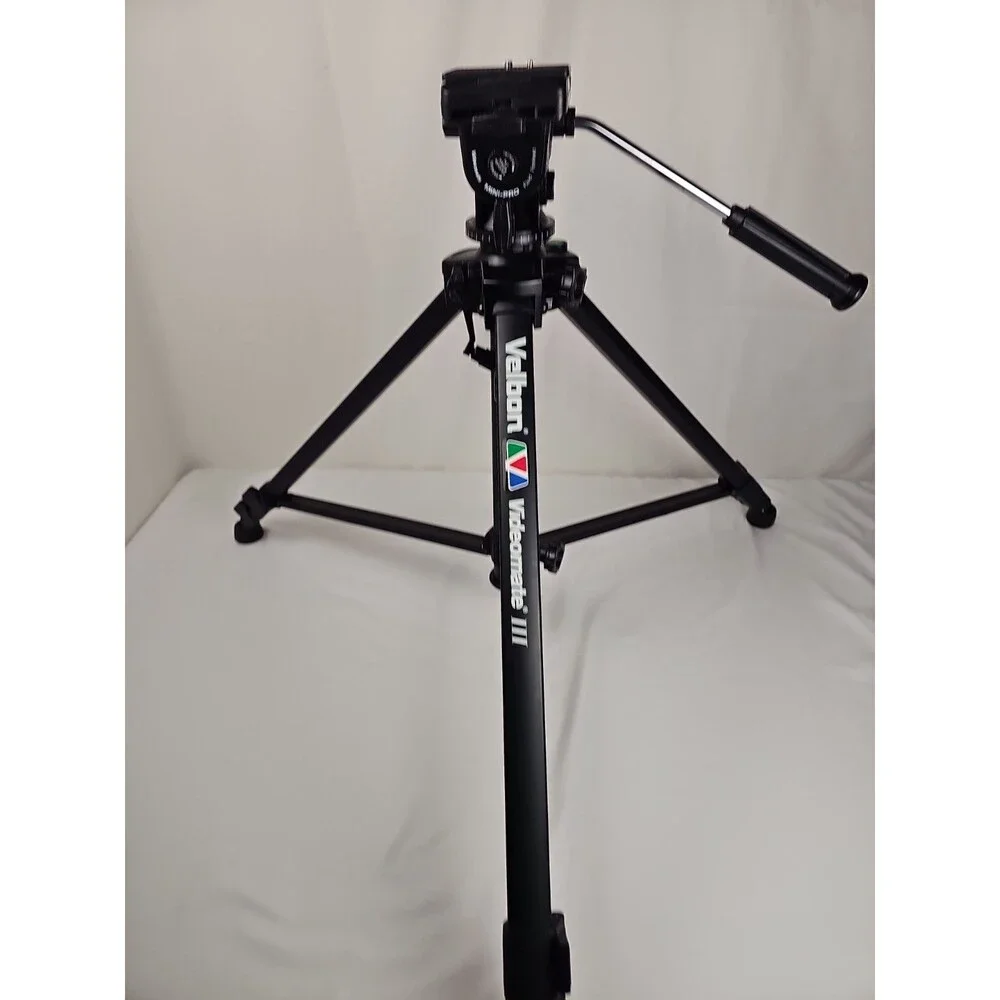 Velbon Camera Tripod PH-368 Pan Head w/ Quick Release Plate & Carry Case